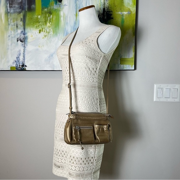 Brighton Metallic Gold Crossbody Bag - Picture 11 of 12